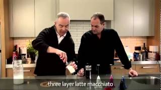 aerolatte  milk frother makes three layer caffè latte macchiato [upl. by Sucramat783]