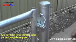 Gate Latch 2 way for round pipe and square [upl. by Lenej]