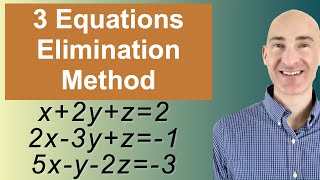 Solving Systems of 3 Equations Elimination [upl. by Ahc677]